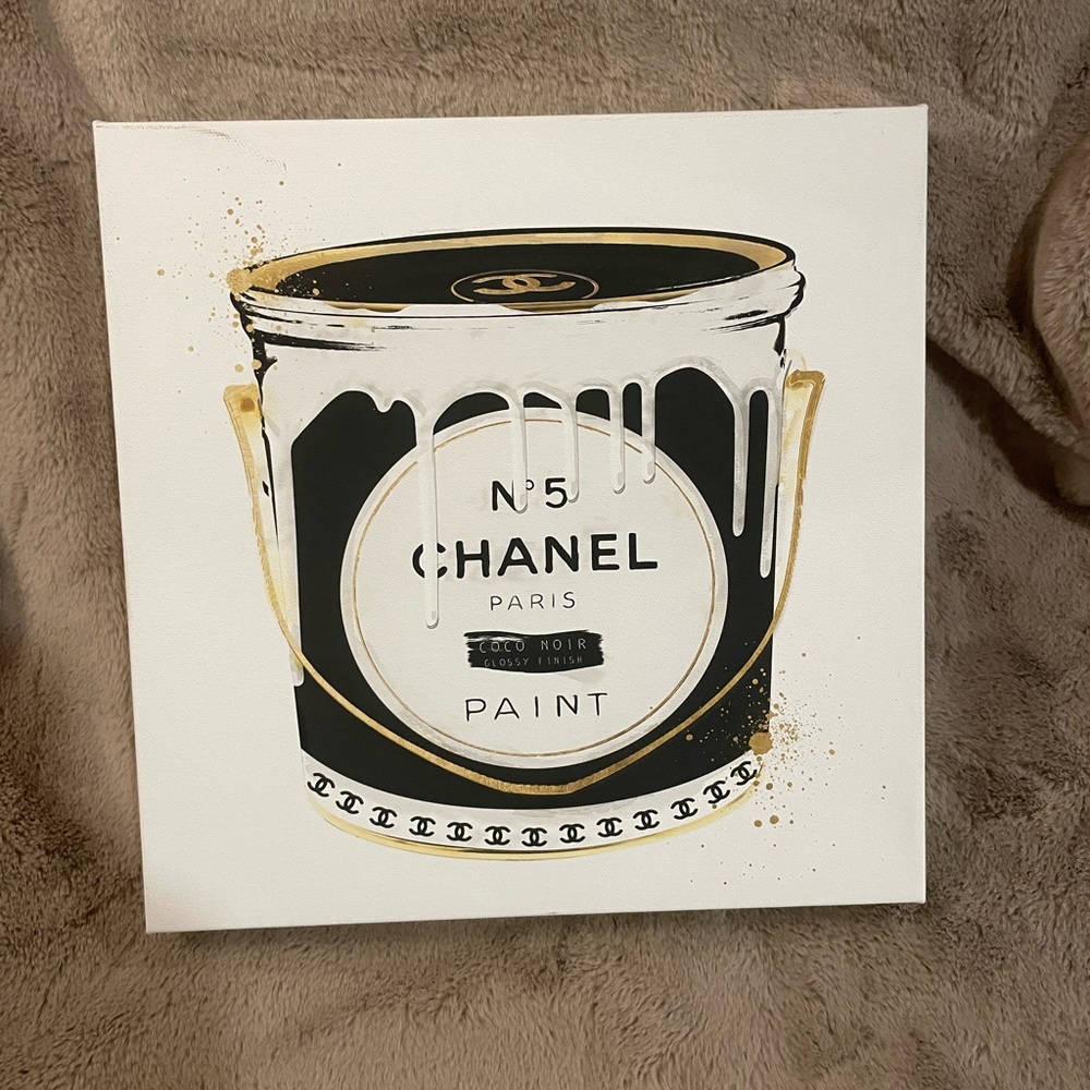Chanel Black and Gold Art Print
